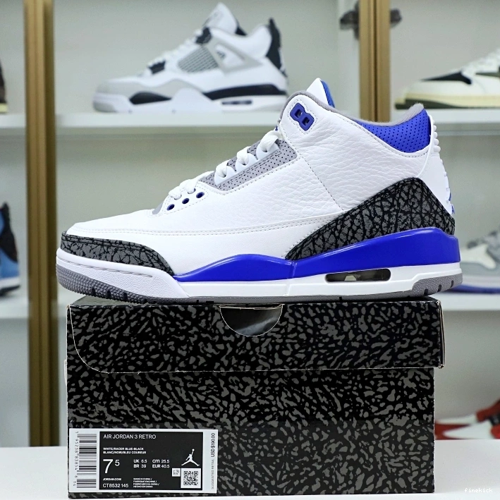 (CT8532-145) 3 BLUE' RETRO AIR 'RACER JORDAN 0906